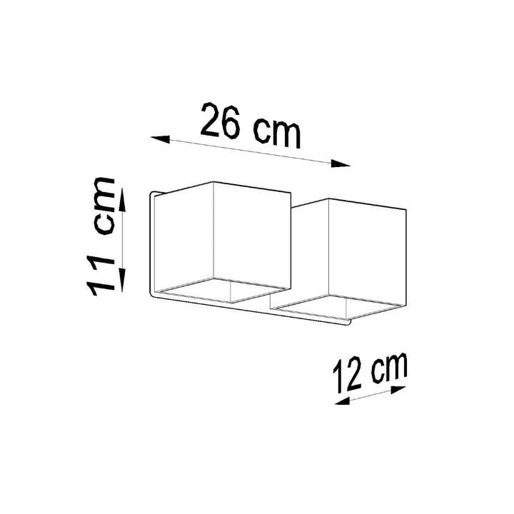 Aplica de perete QUAD 2 alb SL.0656