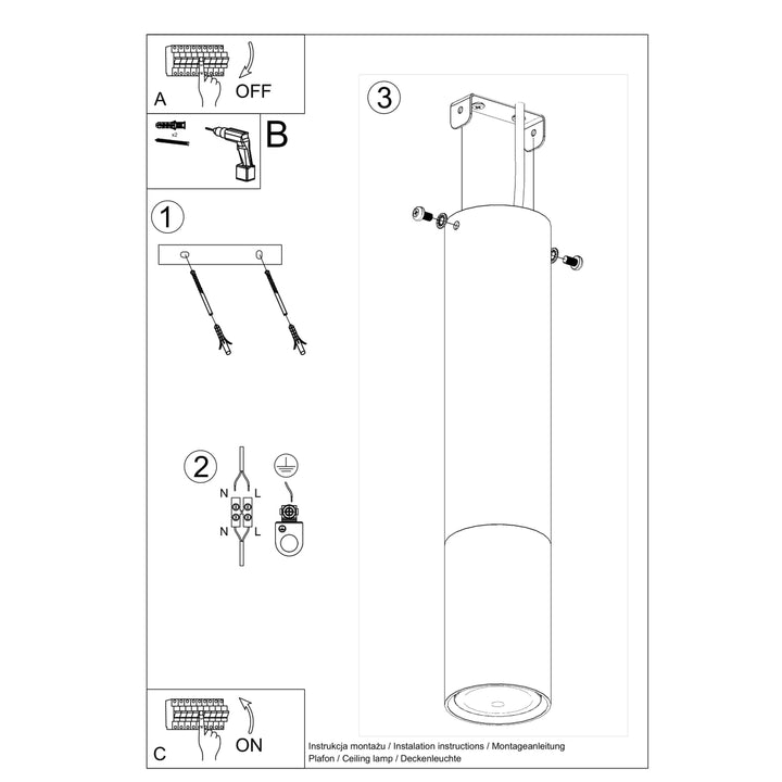 Plafoniera LOOPEZ negru/auriu SL.0951