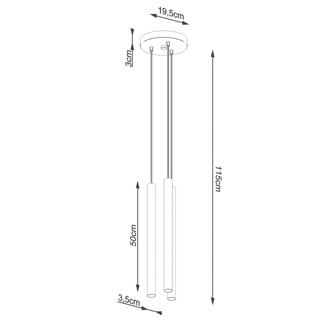 Lampa suspendata PASTELO 3P lemn SL.1268