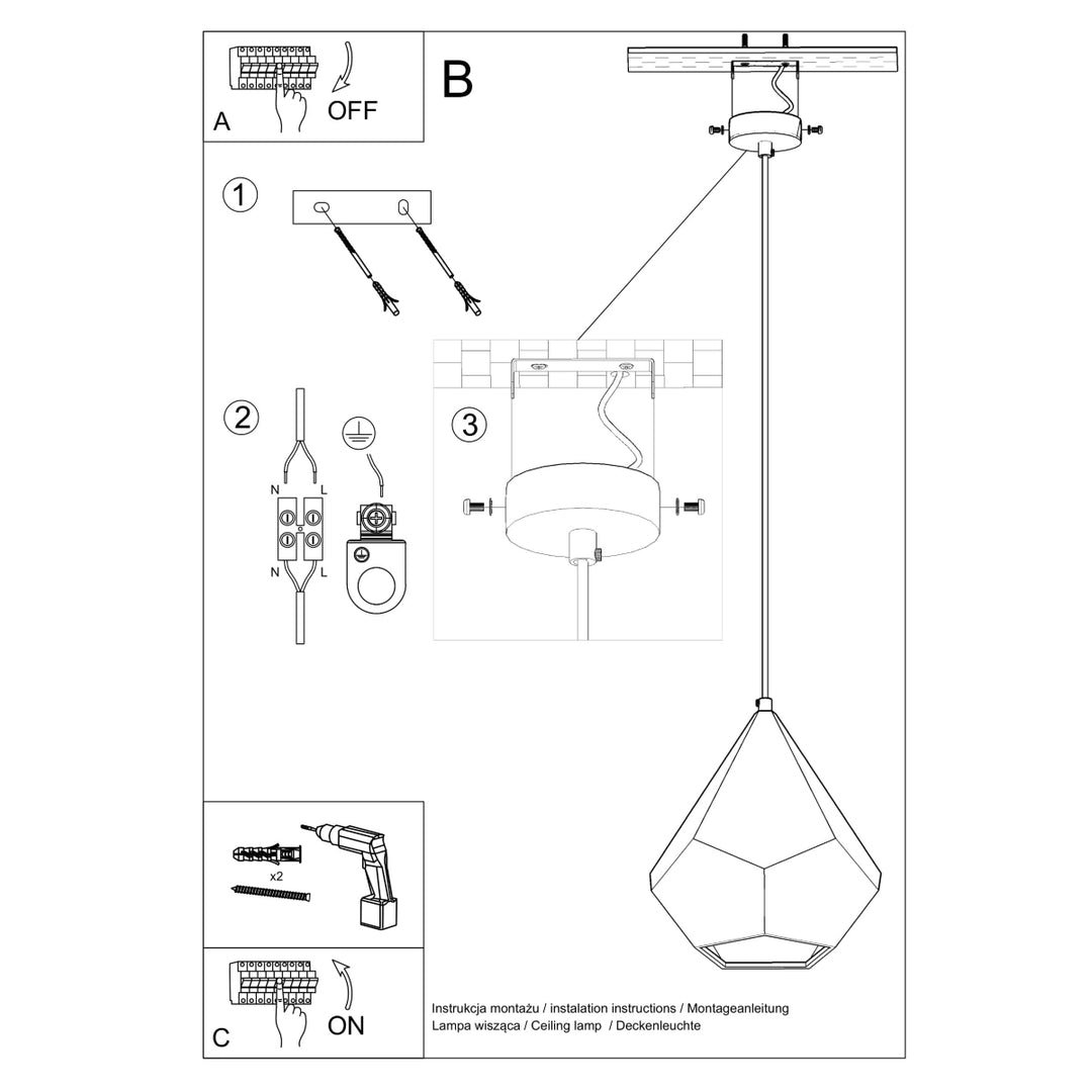 Lampa suspendata din ceramica PAVLUS SL.0844