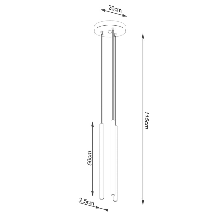 Lampa suspendata PASTELO 3P auriu SL.1172