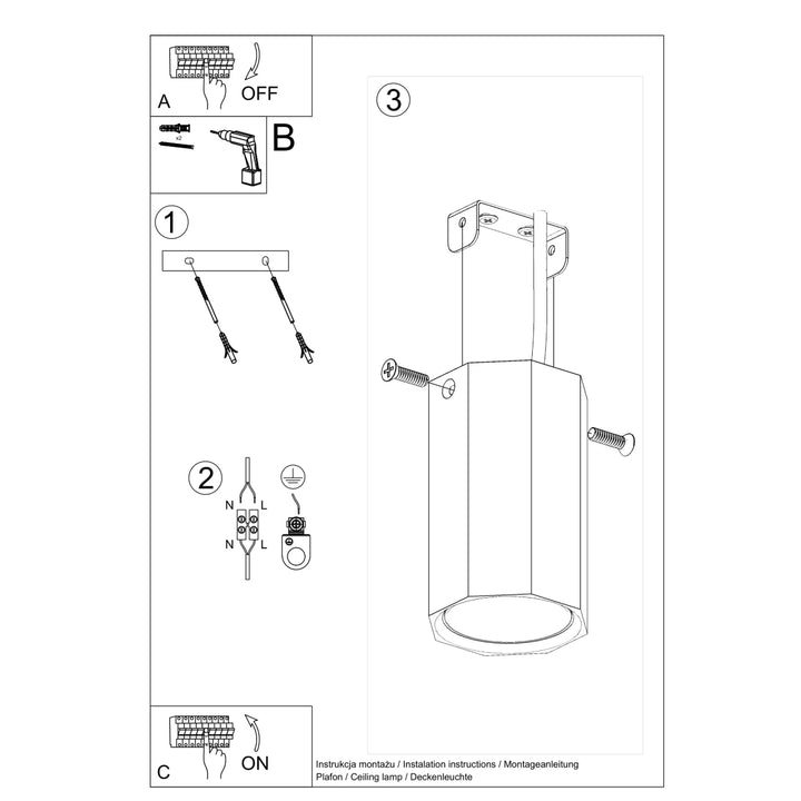 Plafoniera ZEKE 10 stejar SL.1033