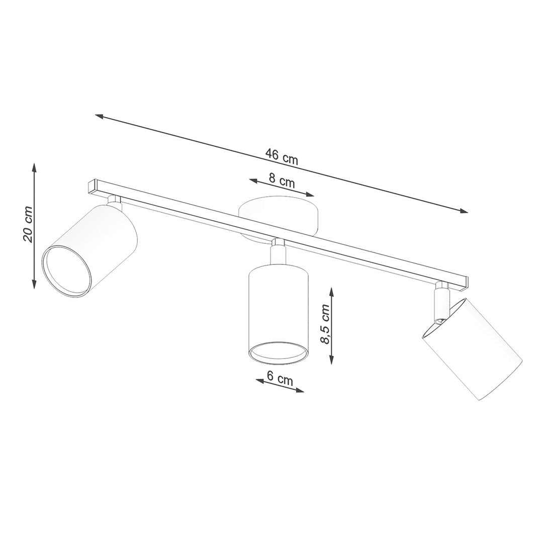 Plafoniera LEMMI 3 alb SL.1125