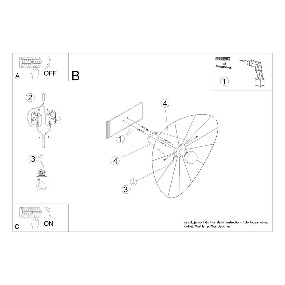 Plafoniera ESKOLA 110 negru TH.014CZ