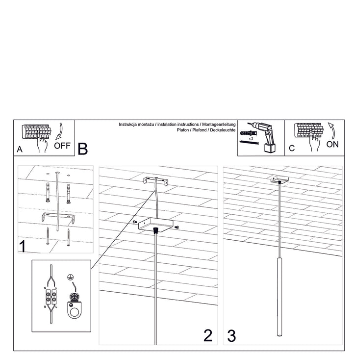 Lampa suspendata PASTELO 1 auriu lustruit SL.1195