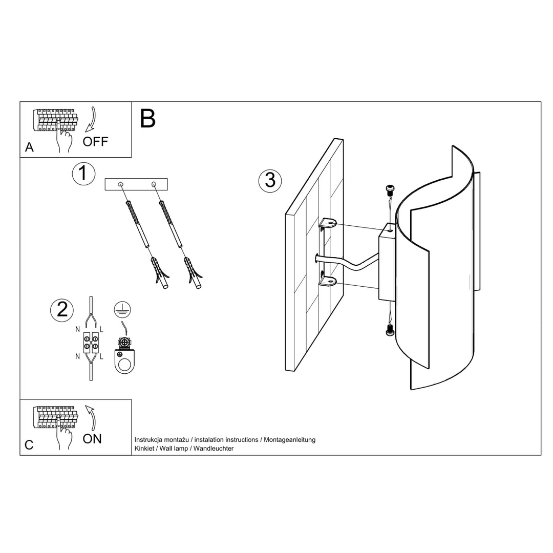 Aplica de perete IMPACT alb SL.0857