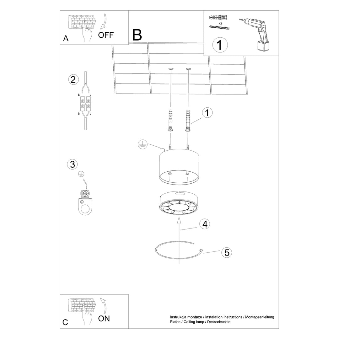 Plafoniera DIO LED alb SL.1254