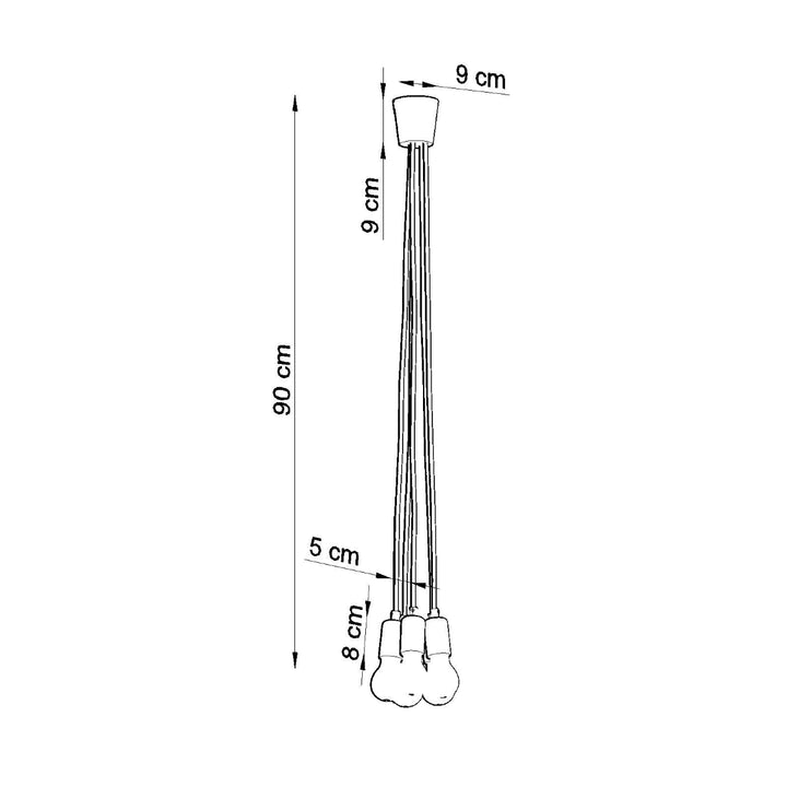 Lampa suspendata DIEGO 5 negru SL.0574