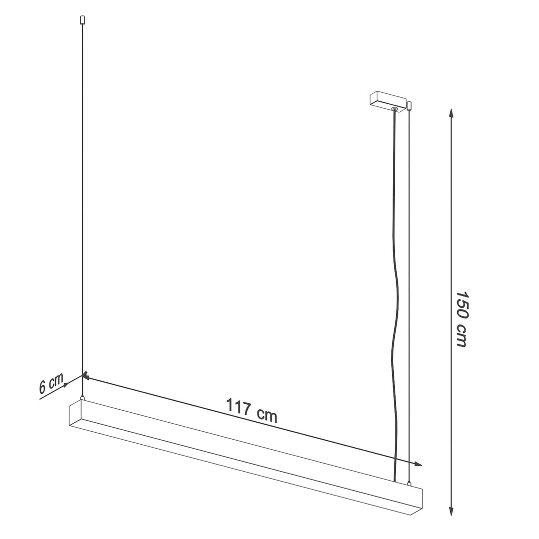 Lampa suspendata PINNE 118 negru TH.066