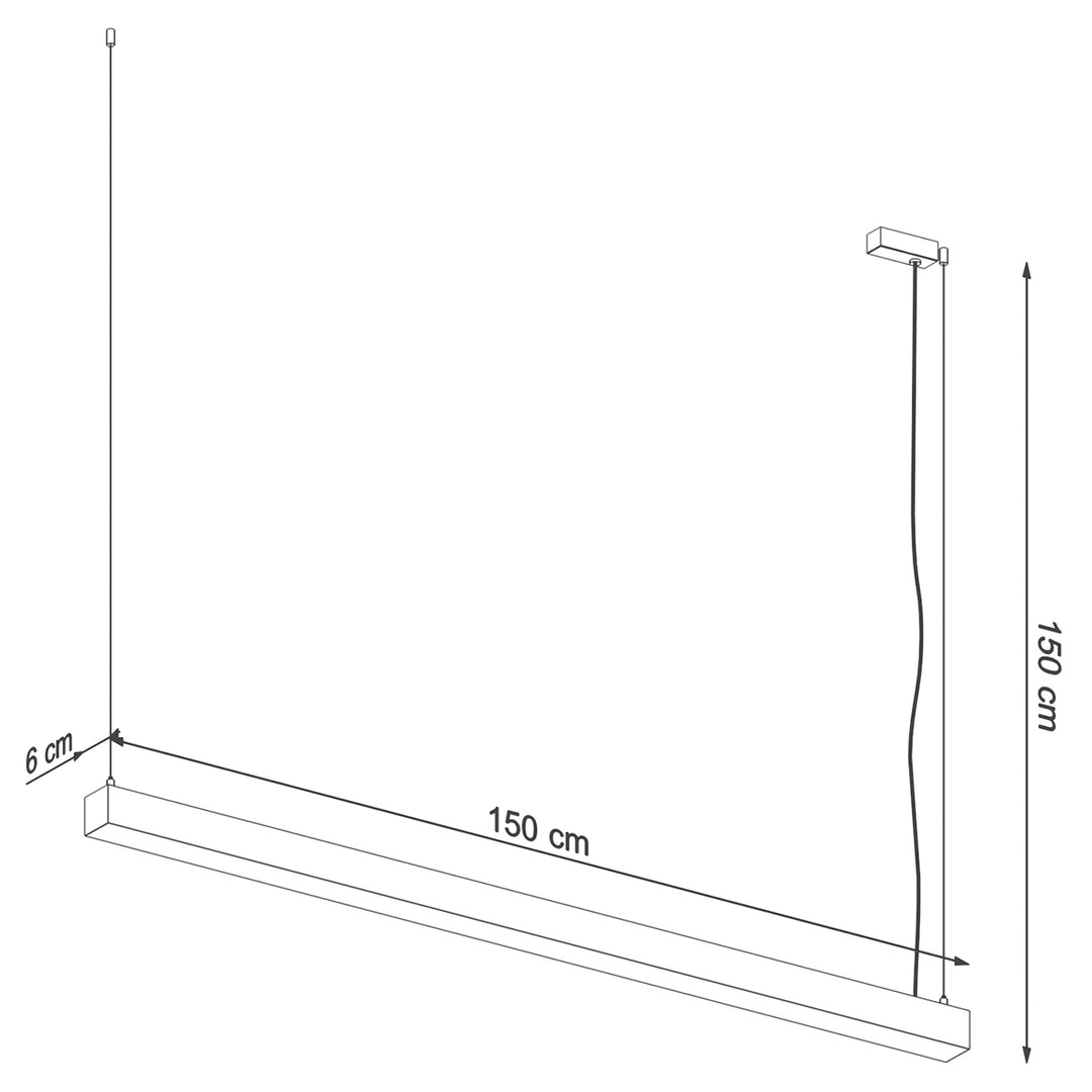 Lampa suspendata PINNE 150 alb TH.083