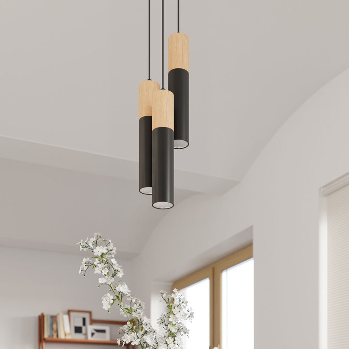 Lampa suspendata PABLO 3 negru SL.0634