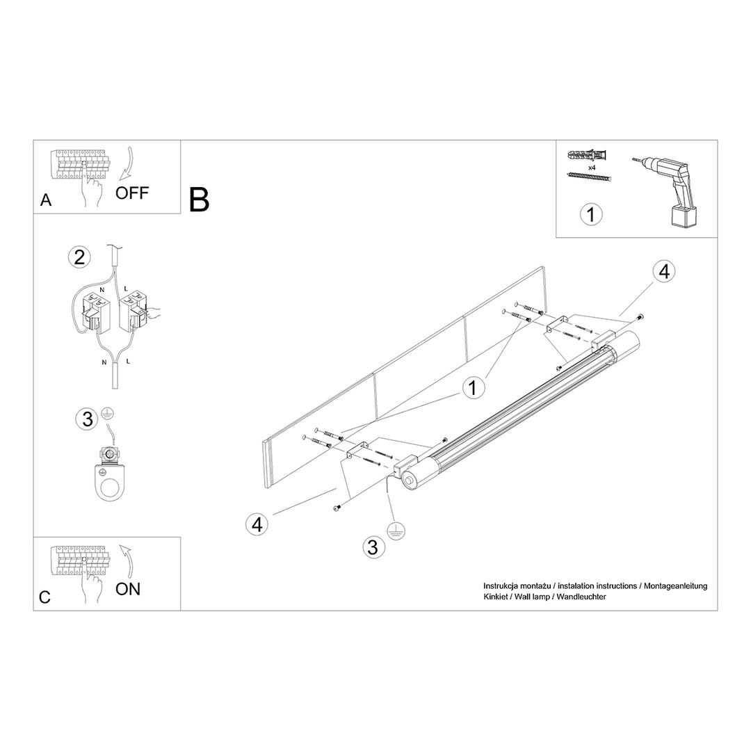 Aplica de perete VALO negru TH.009CZ