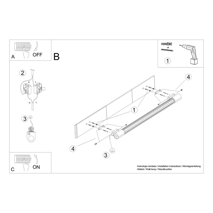 Aplica de perete VALO negru TH.009CZ