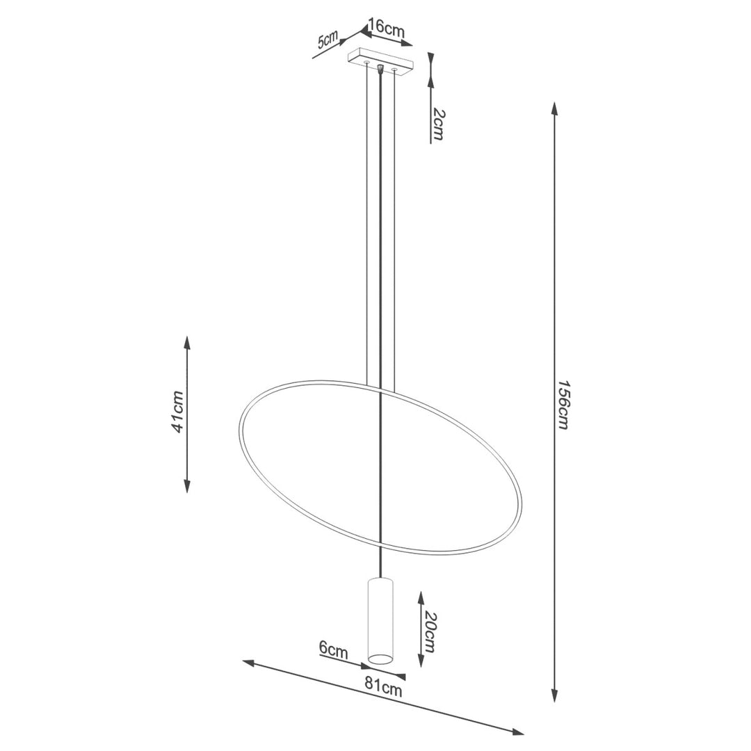 Lampa suspendata HOLAR 1 negru TH.016CZ