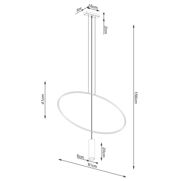 Lampa suspendata HOLAR 1 negru TH.016CZ