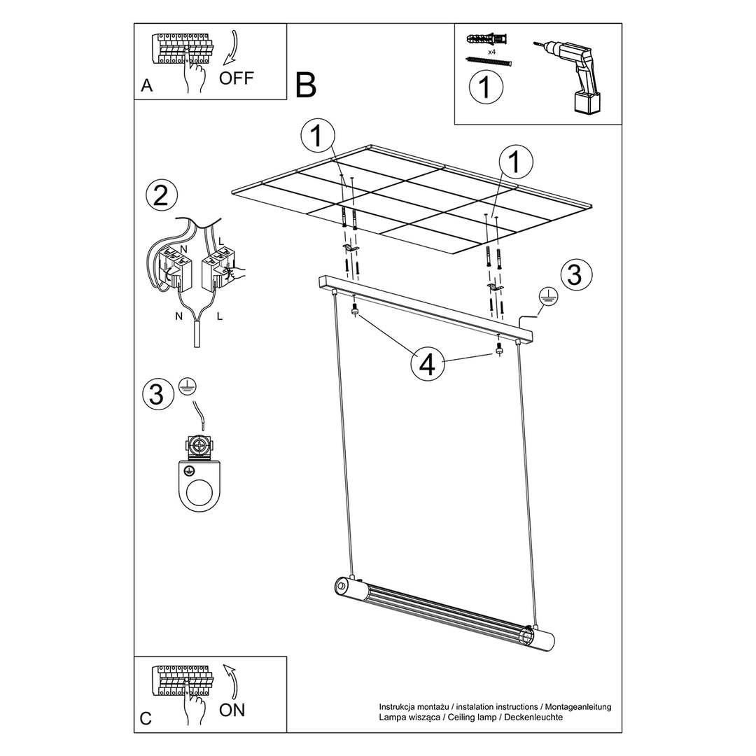 Lampa suspendata VALO negru TH.008CZ