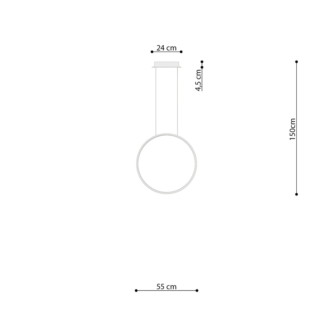 Lustra in forma de cerc RIO 55 auriu LED 4000K TH.221