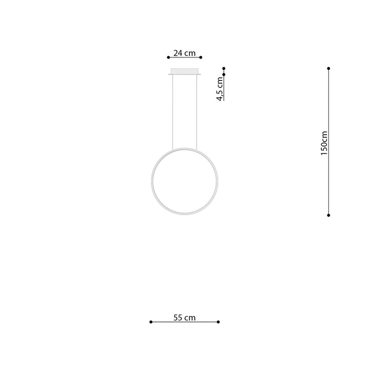 Lustra in forma de cerc RIO 55 auriu LED 4000K TH.221