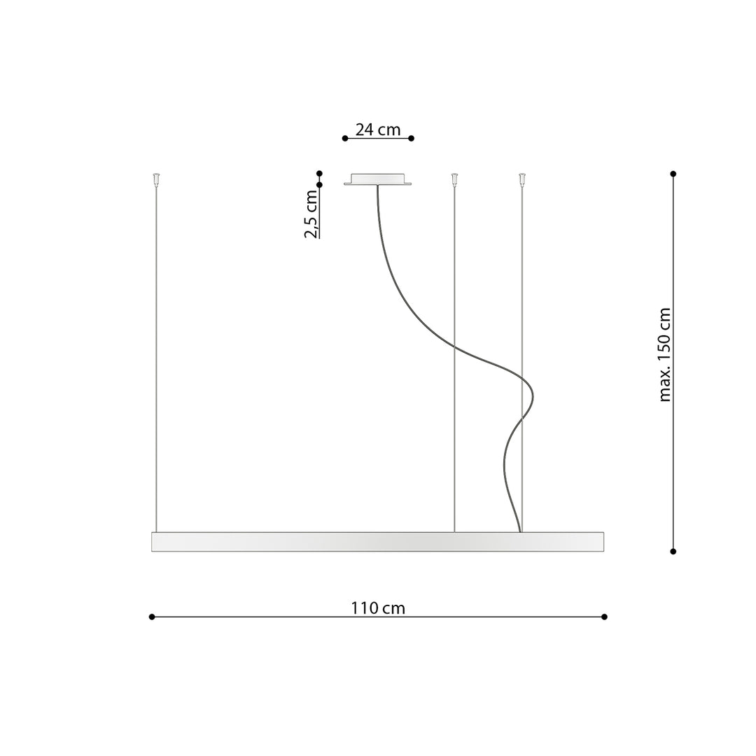 Lustra in forma de cerc RIO 110 alb 3000K TH.104