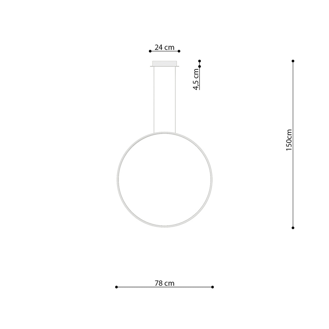 Lustra suspendata RIO 78 auriu lustruit LED 3000K TH.248