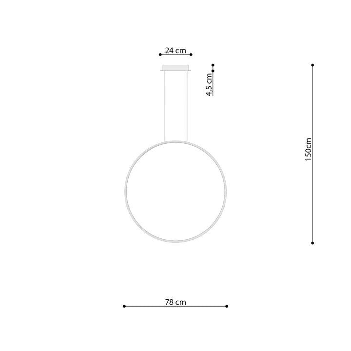 Lustra suspendata RIO 78 auriu lustruit LED 3000K TH.248