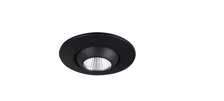 Spot incastrat Max Yuca Round Tilted negru 3w Maxlight H0105