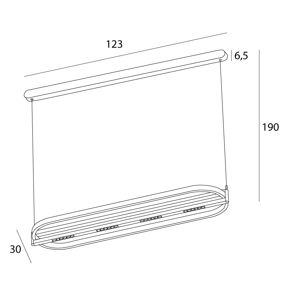 Lustra suspendata SINGAPUR OVAL Maxlight P0553