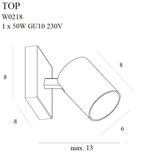 Spot alb Top1 alb Maxlight W0218