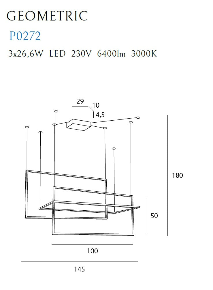 Lustra alba Geometric Maxlight P0272