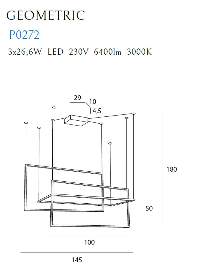 Lustra alba Geometric Maxlight P0272