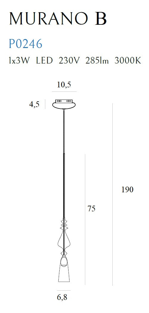 Pendul Murano B Maxlight P0246