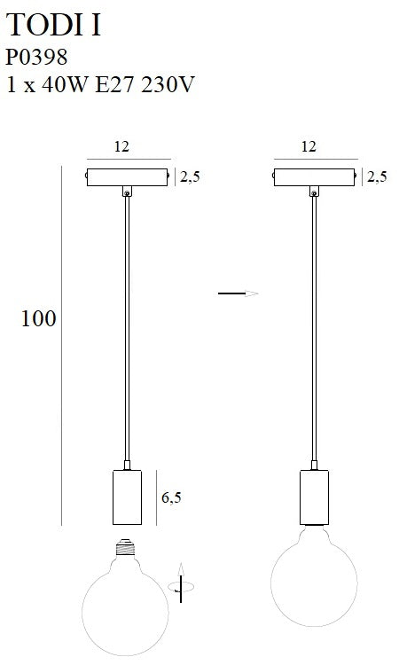 Pendul Todi I Maxlight P0398