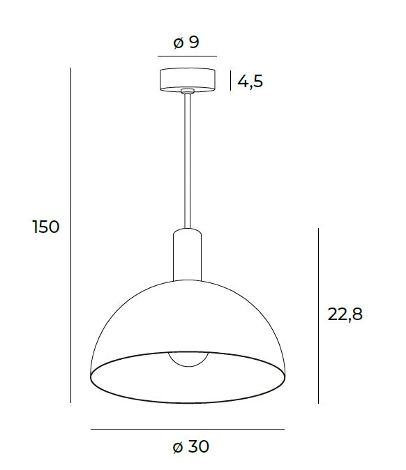 Pendul negru Luisant Maxlight P0473