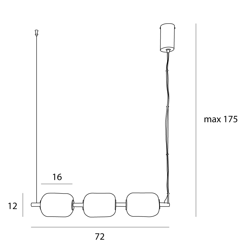 Lustra suspendata Elena 11w Maxlight P0536d