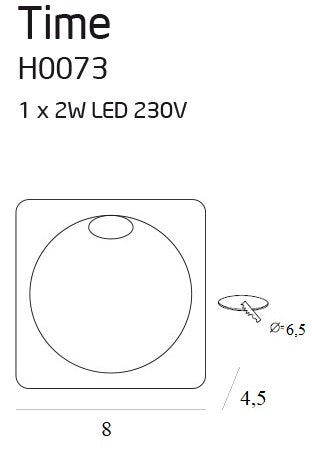 Spot incastrat Time Ip54 Maxlight H0073