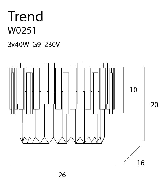 Aplica de perete Trend Maxlight W0251