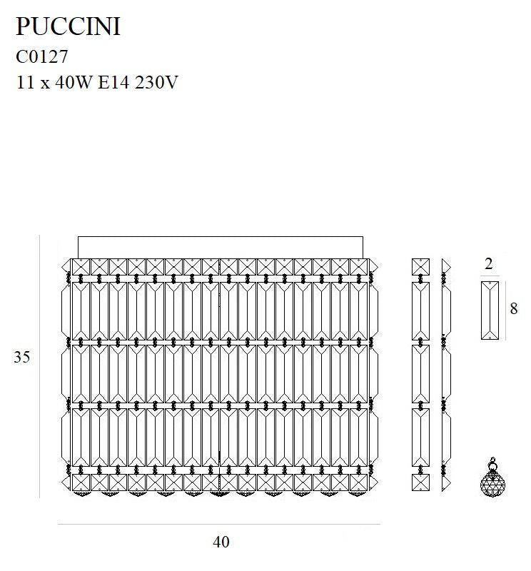 Plafoniera Puccini 40cm Maxlight C0127