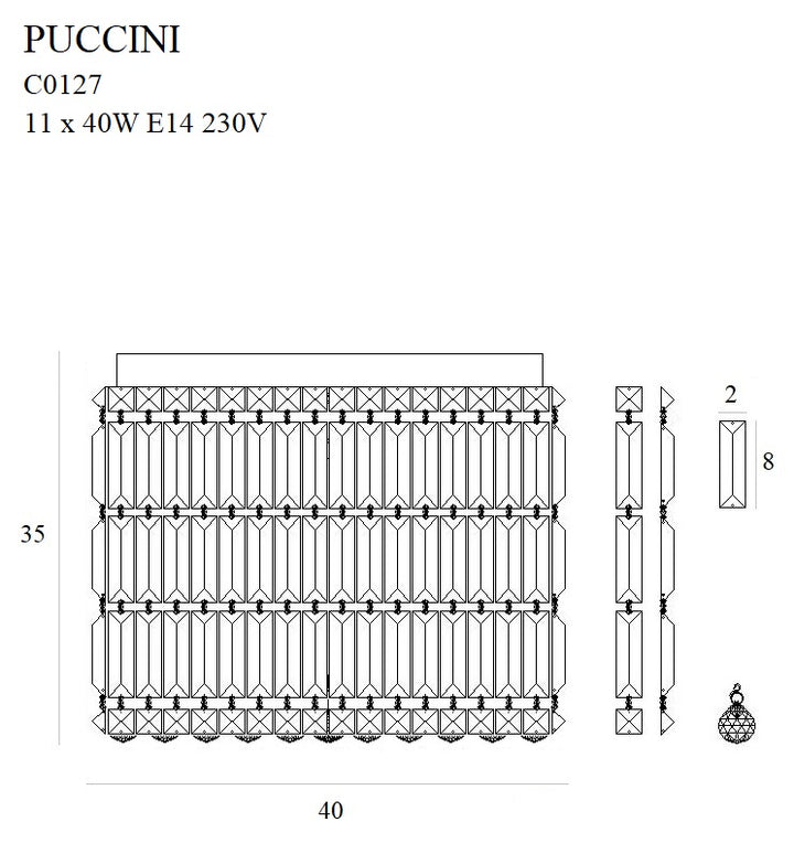 Plafoniera Puccini 40cm Maxlight C0127