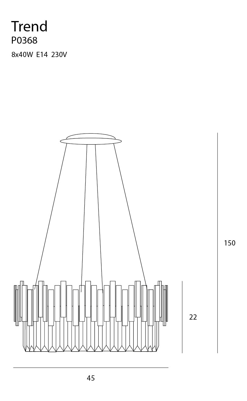 Candelabru Trend 45cm Maxlight P0368