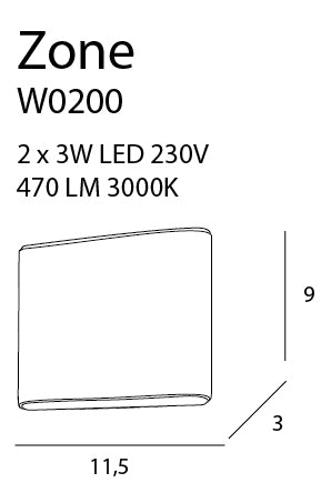 Aplica de perete Zone Maxlight W0200