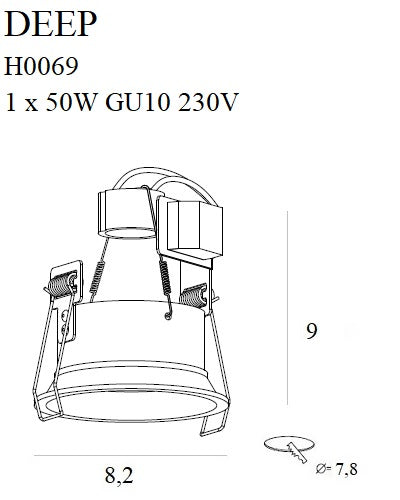 Spot incastrat Deep alb Gu10 Maxlight H0069