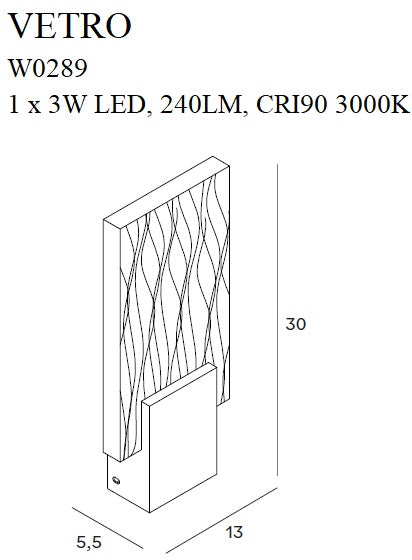 Aplica de perete Vetro Maxlight W0289