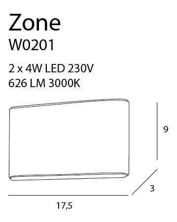 Aplica de perete Zone Maxlight W0201