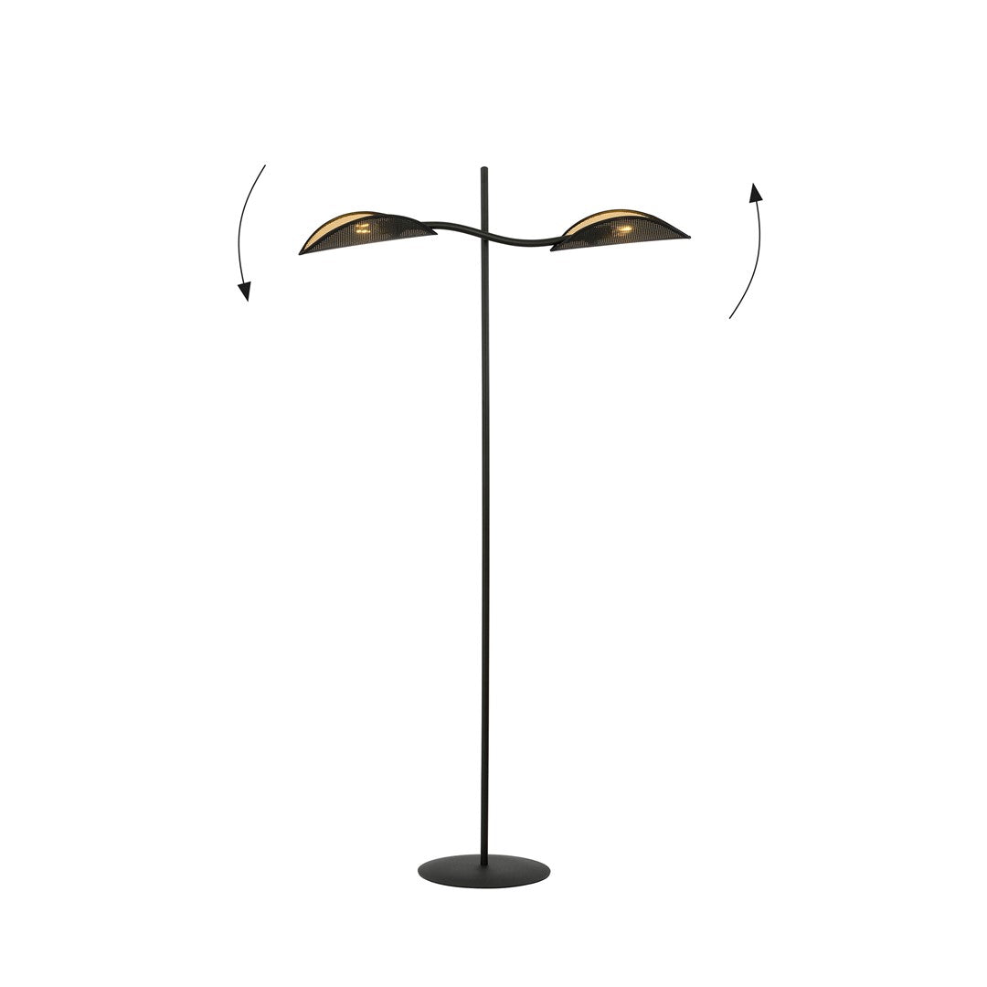 Lampa de podea LOTUS LP2 BLACK/GOLD