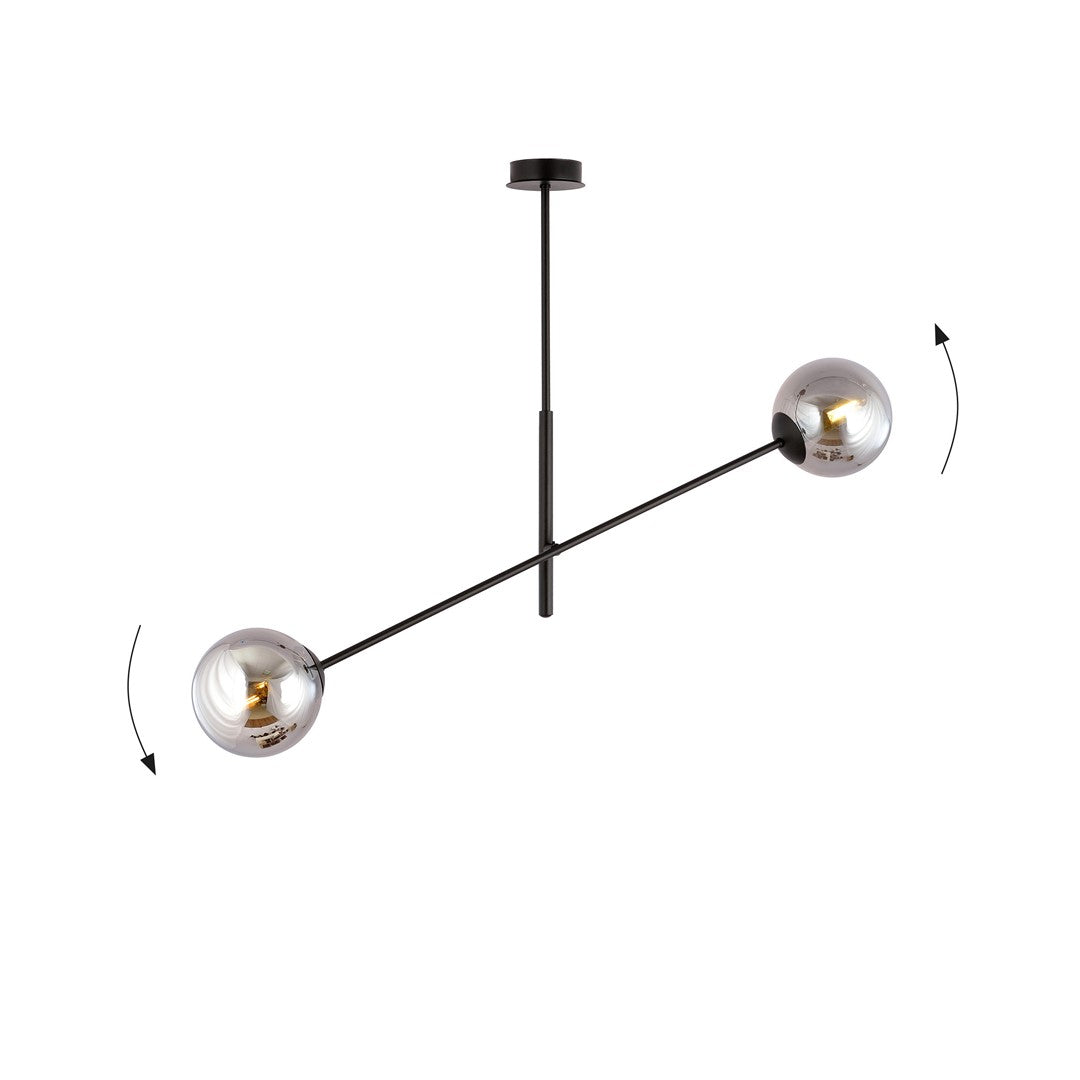 Lustra LINEAR 2 neagra/grafit