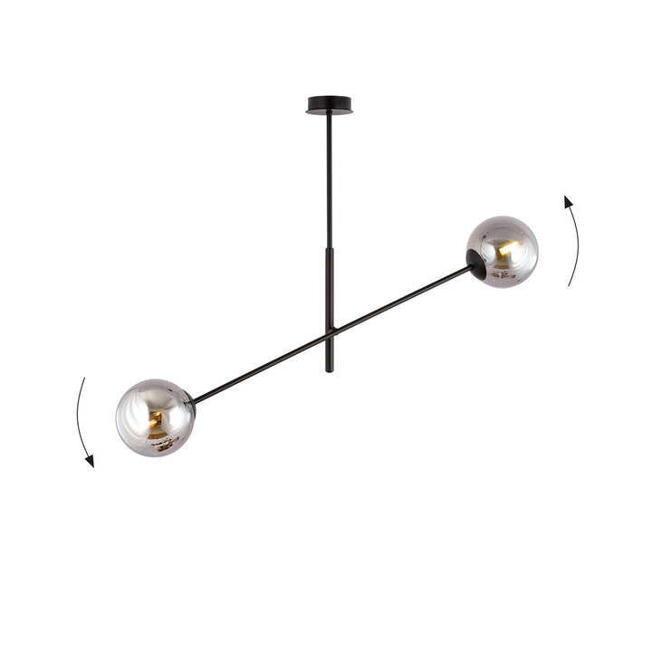 Lustra LINEAR 2 neagra/grafit