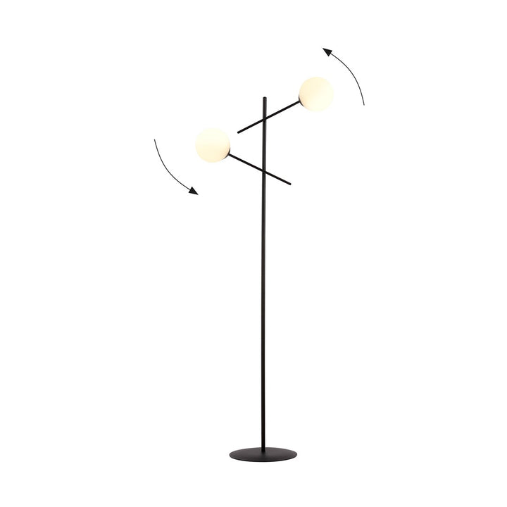 Lampa de podea LINEAR LP2 BLACK/OPAL