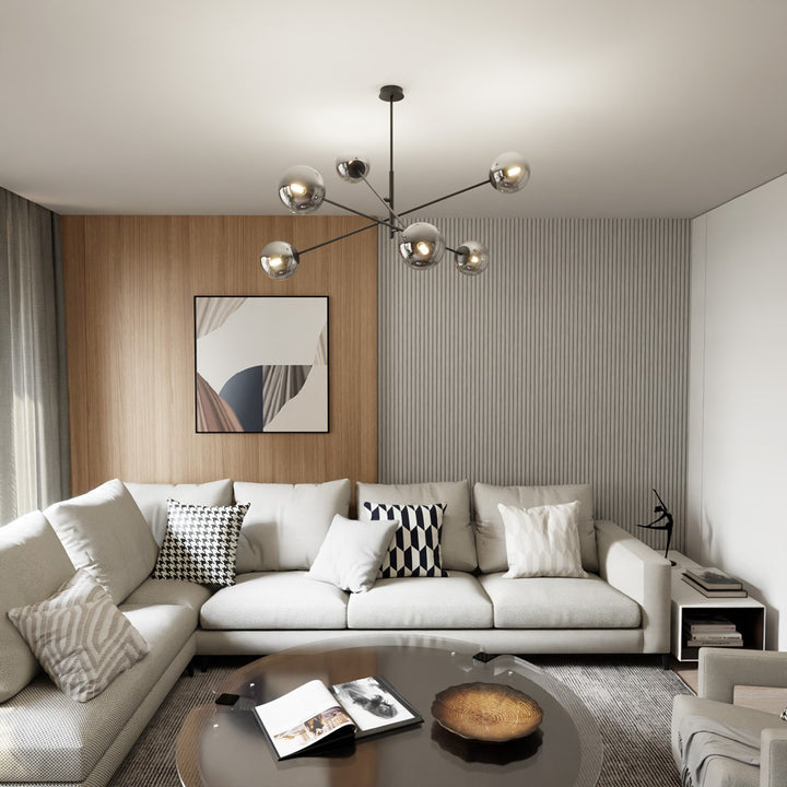 Lustra LINEAR 6 neagra/grafit