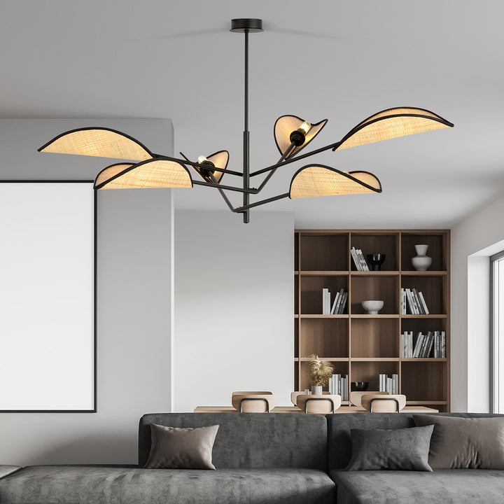 Lustra neagra cu ratan VENE 6