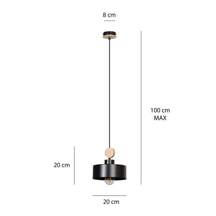 Lustra suspendata TUNISO 1 neagra